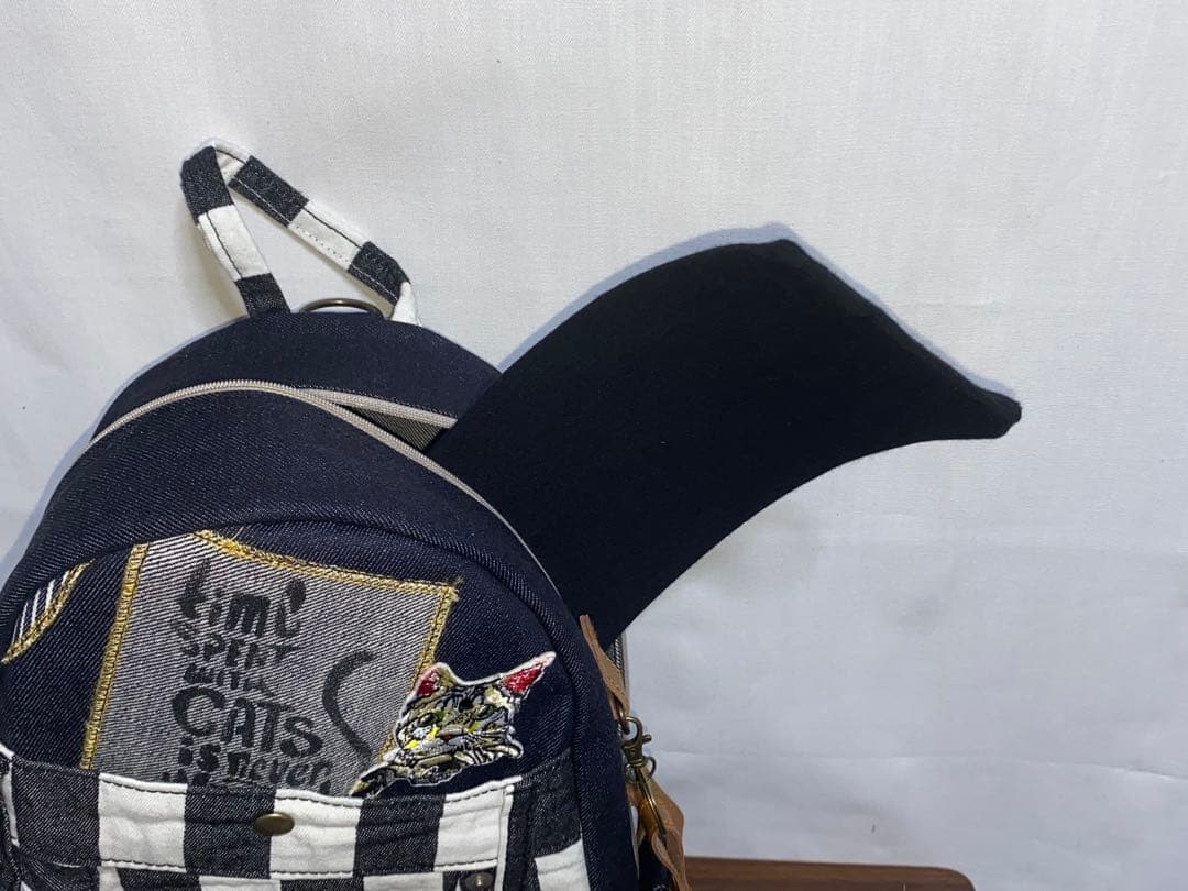 しいねちゃんページ　黒ネコ☆リュック対応☆ワンショルダーバッグ