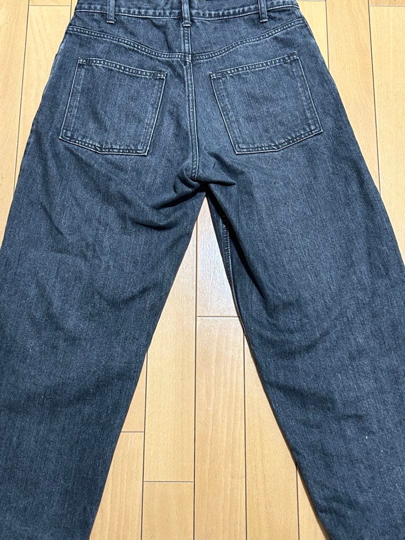 ブラック スビンコットン 13,5oz バギーデニム