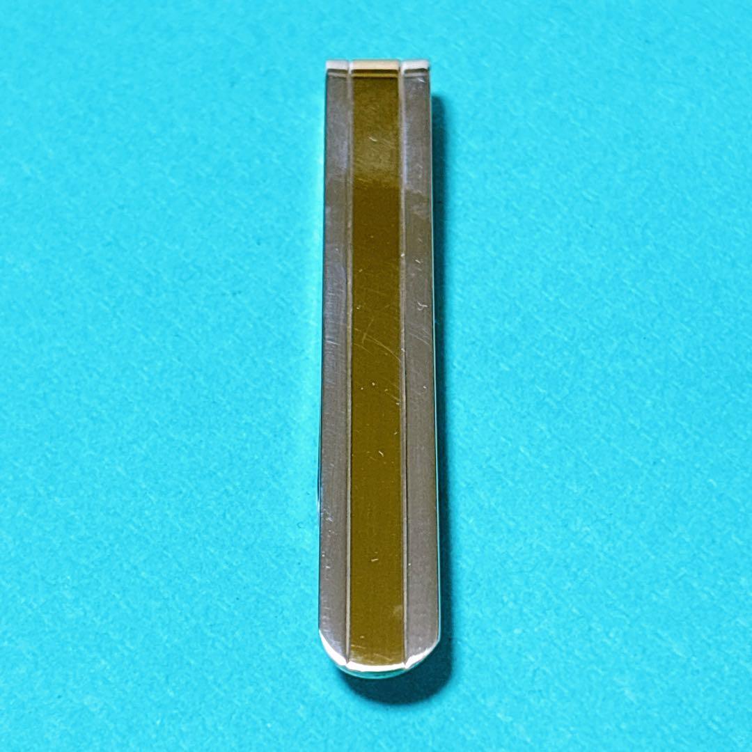 【美品】ティファニー ネクタイピン クリップ ゴールドライン 925/750