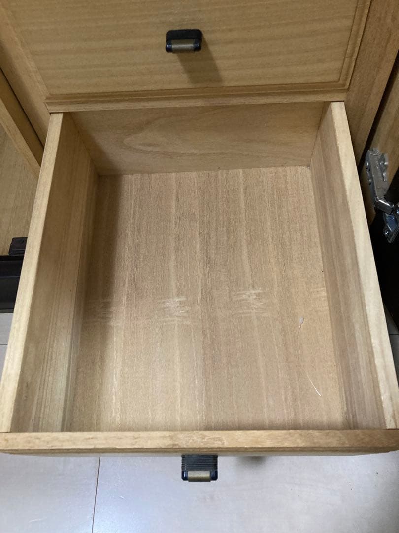 天然木クローゼット　洋ダンス　ミラー付き　収納ダンス　婚礼家具　洋服ダンス