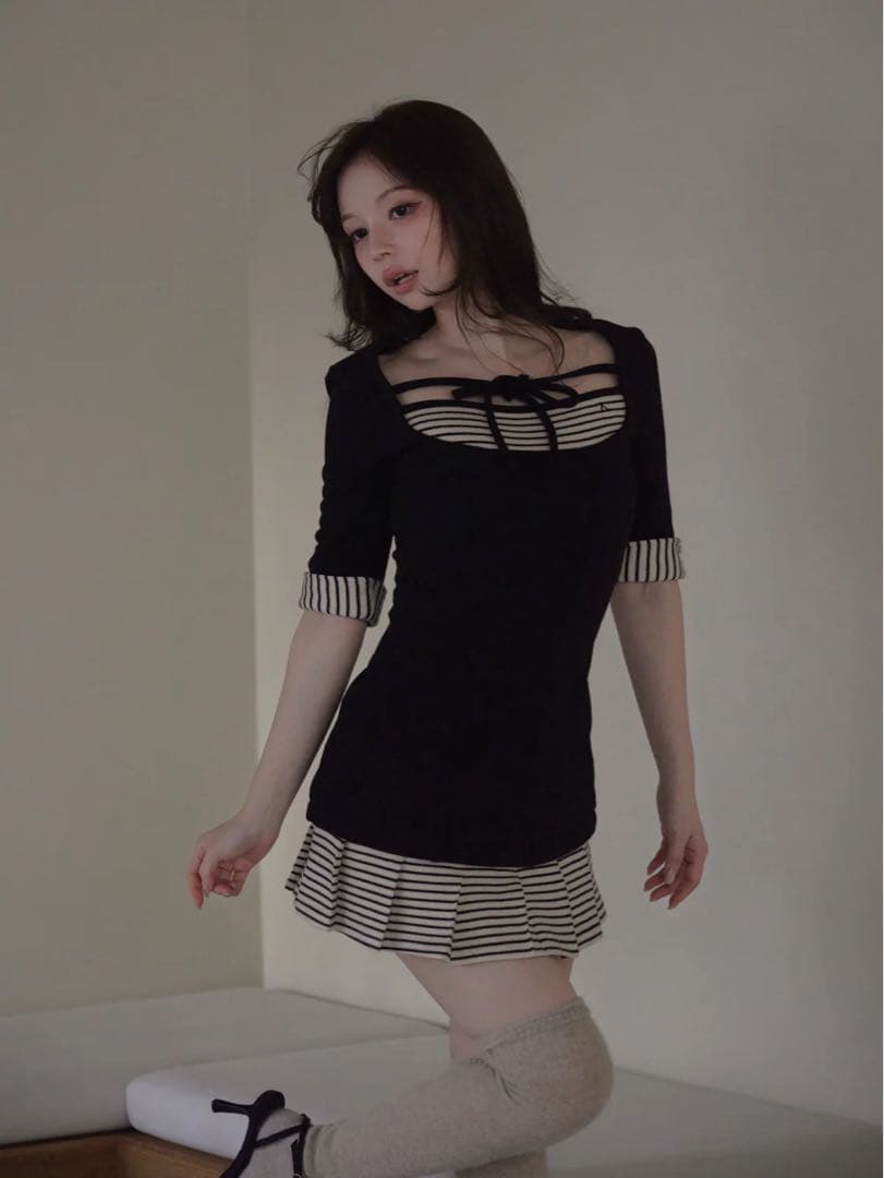 andmary ♡ Aiden pleats mini dress
