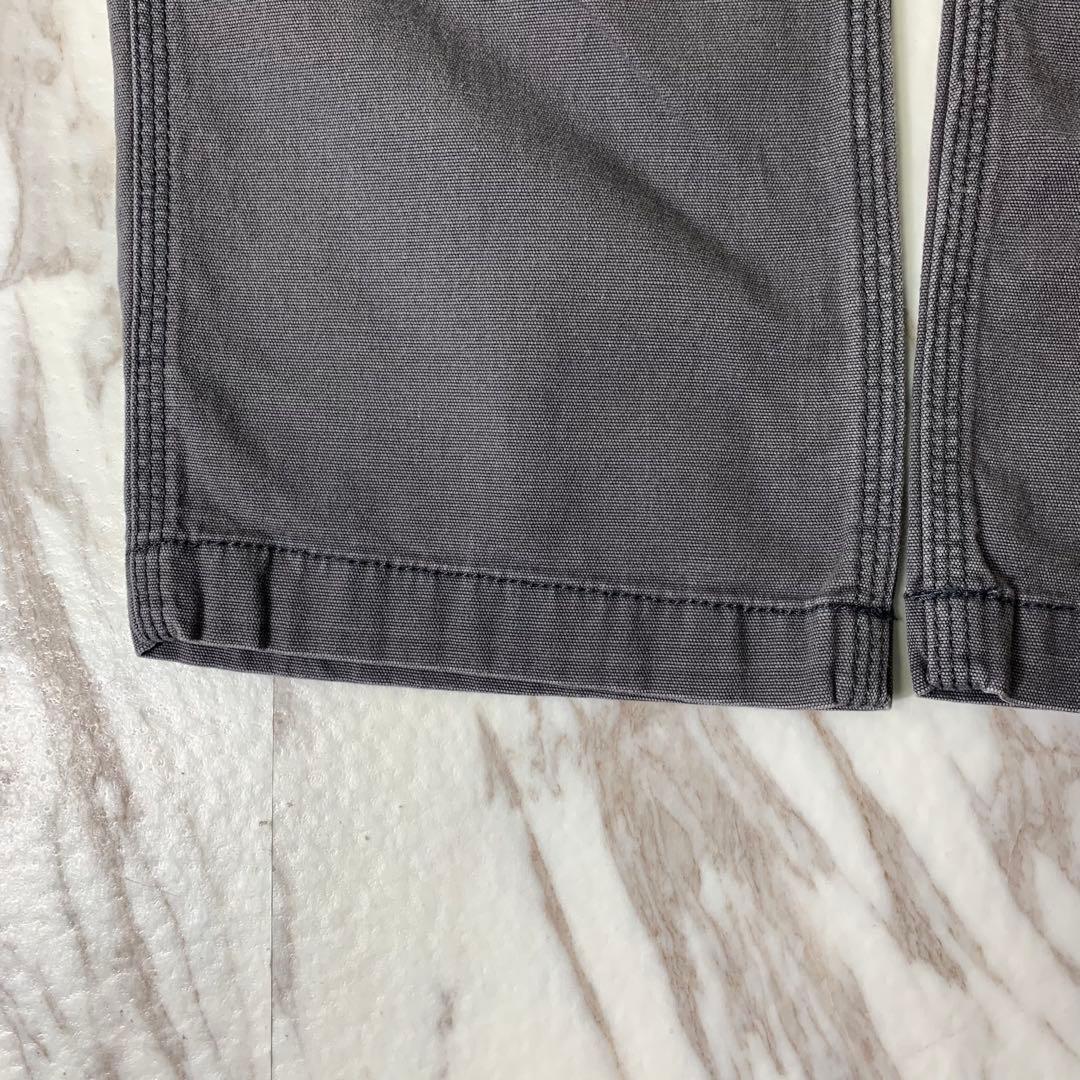 カーハート ダブルニー ワークパンツ リラックスフィット グレー ロゴパッチ