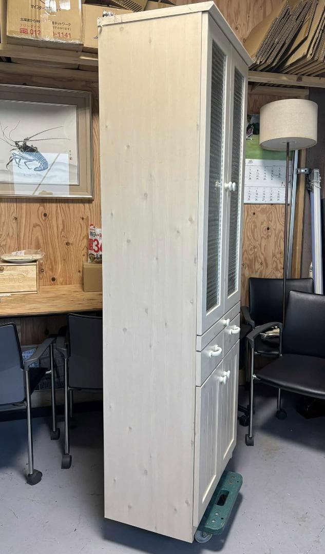 Selena ※ 国産 ユーアイ製 スリム食器棚、おしゃれ、幅60cm