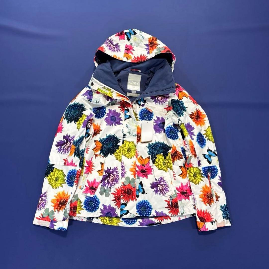 未使用❗️ ROXY 蜷川実花コラボ　スノボジャケット　ホワイト　花柄　総柄　M