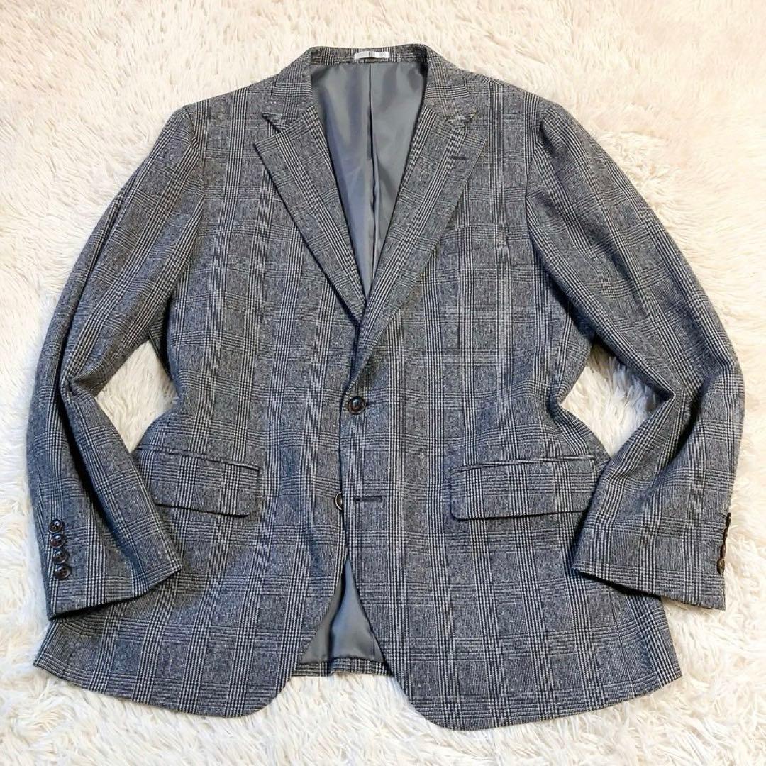 【グレンチェック・希少BB7】スーツセレクト　セットアップ　RE:NEWOOL