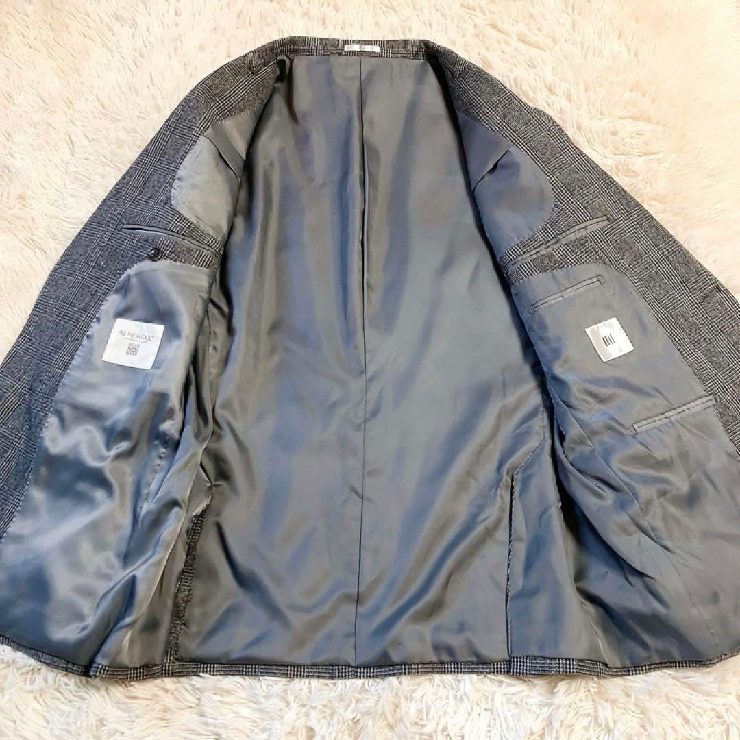 【グレンチェック・希少BB7】スーツセレクト　セットアップ　RE:NEWOOL