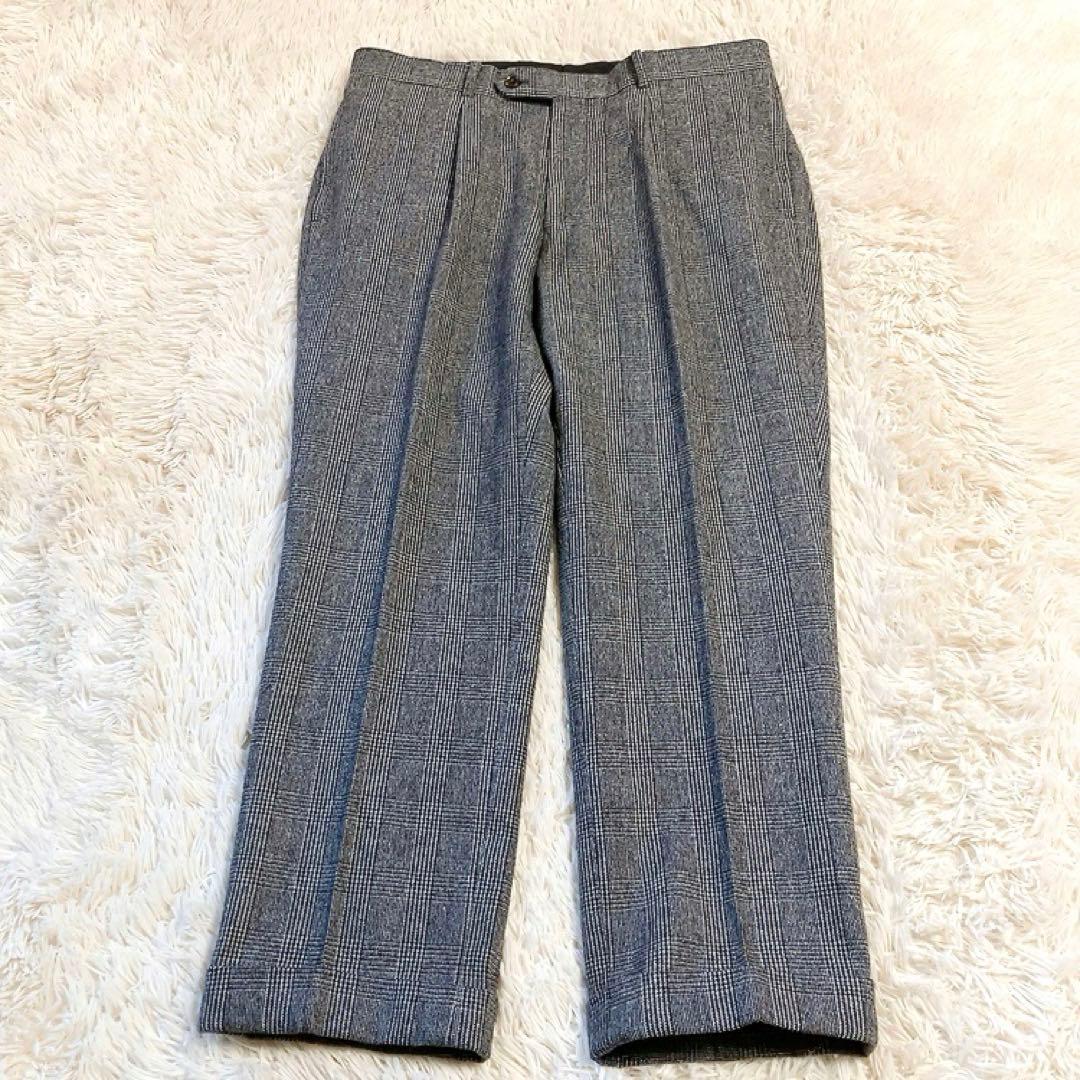 【グレンチェック・希少BB7】スーツセレクト　セットアップ　RE:NEWOOL