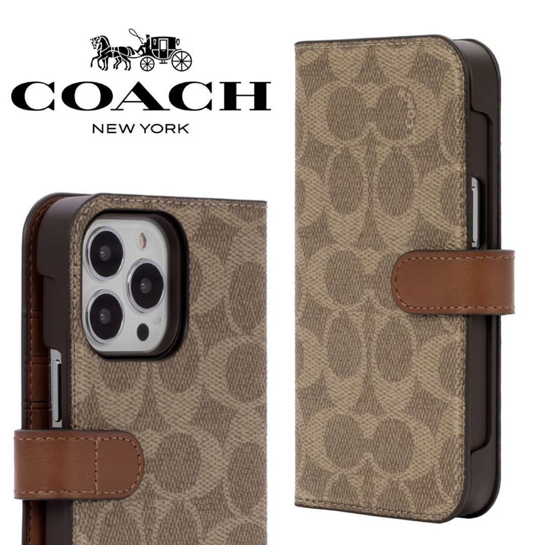 新品⭐︎コーチ Coach 手帳型 iPhone14 ケース カーキ