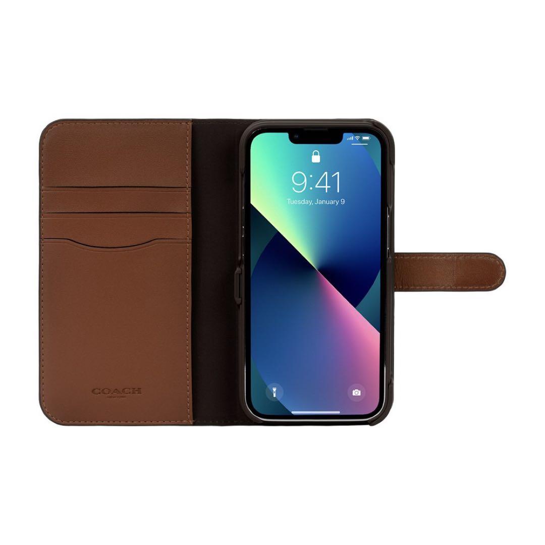 新品⭐︎コーチ Coach 手帳型 iPhone14 ケース カーキ