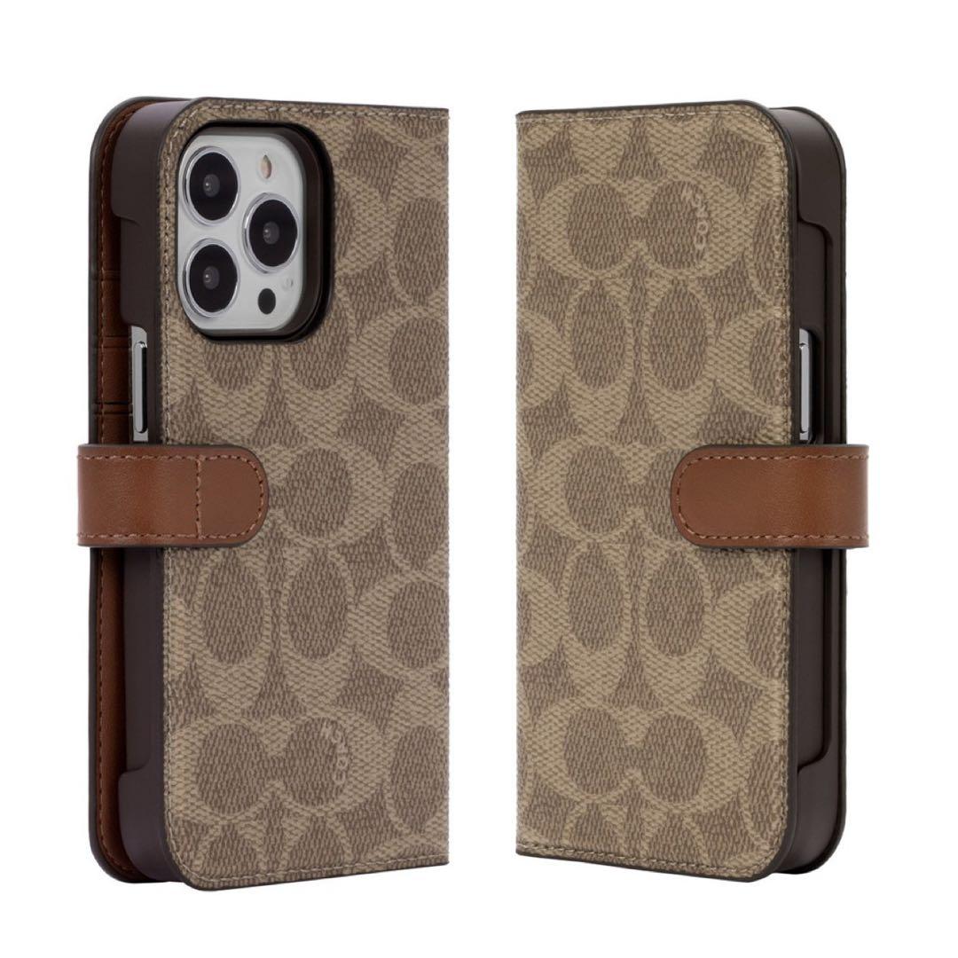 新品⭐︎コーチ Coach 手帳型 iPhone14 ケース カーキ