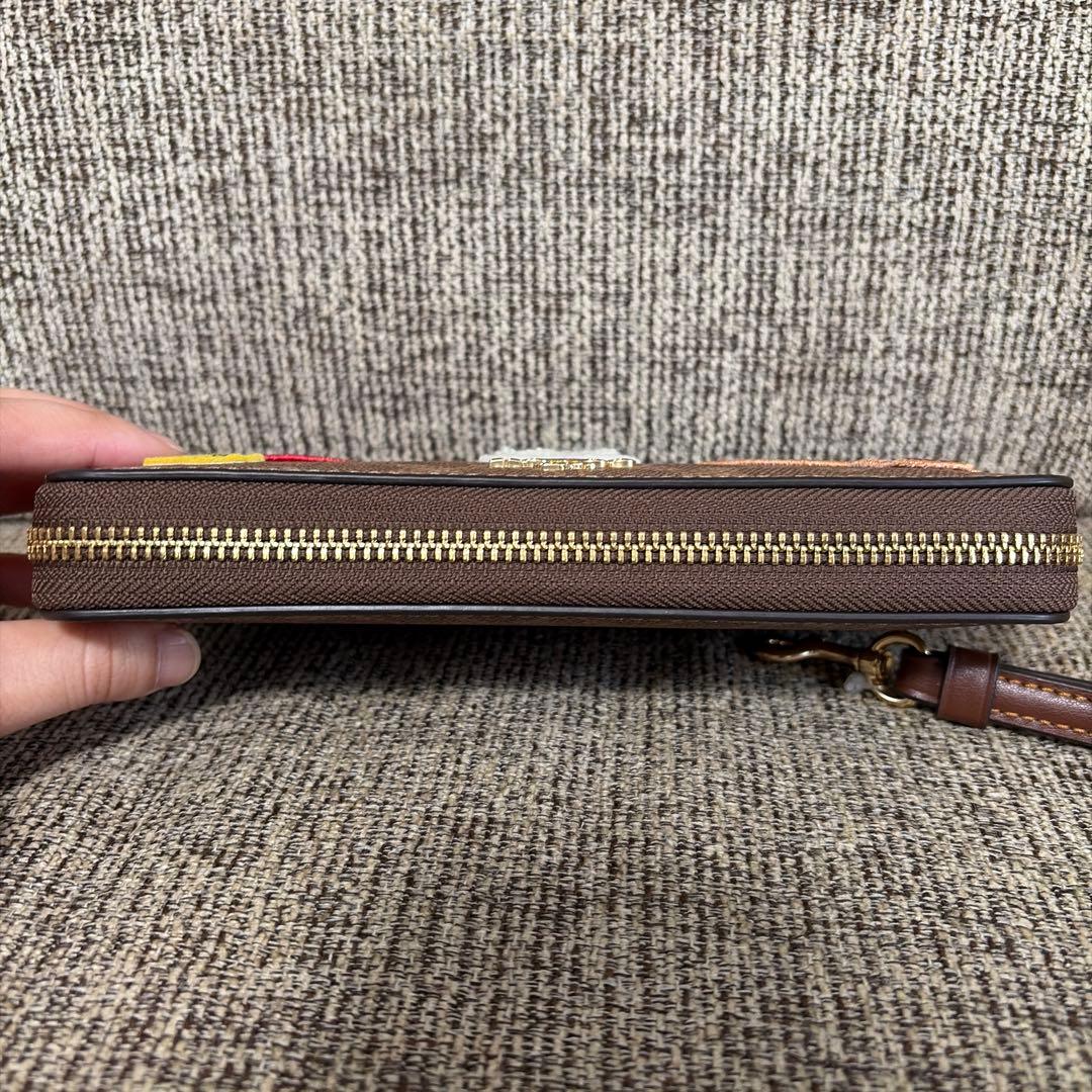 専用COACH X PEANUTS　長財布　スヌーピー　ワッペン　ラウンドジップ