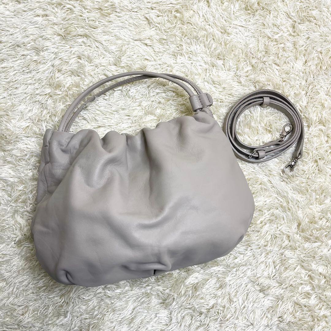 極美品【russet】レザー4way巾着ショルダーバッグ［chi企画］