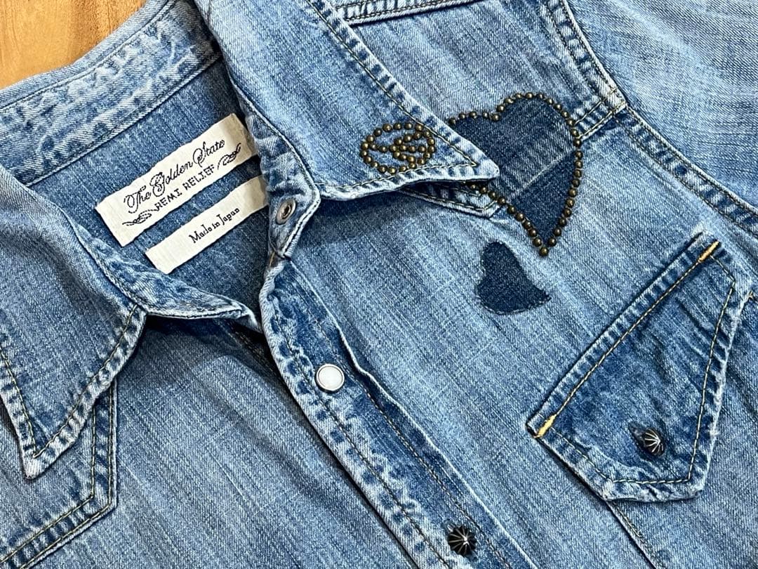 ✤ レミレリーフ デニムシャツ XS ✤