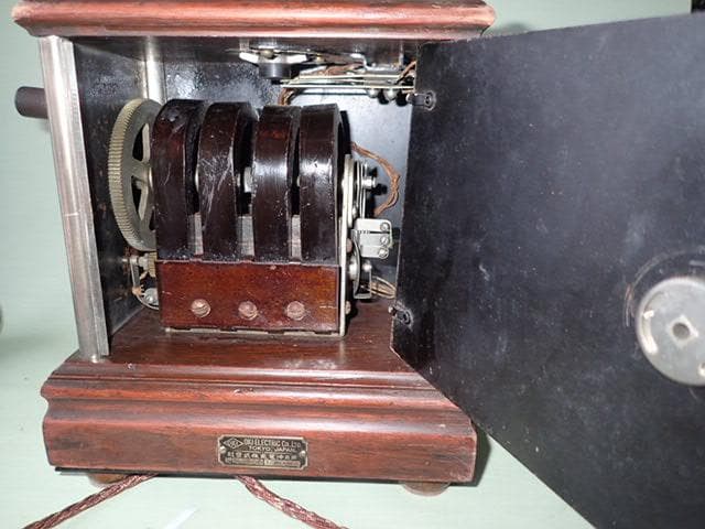 レトロ電話　大正8年 デルビル磁石式甲号卓上電話機　ベルが鳴ります　アンティーク