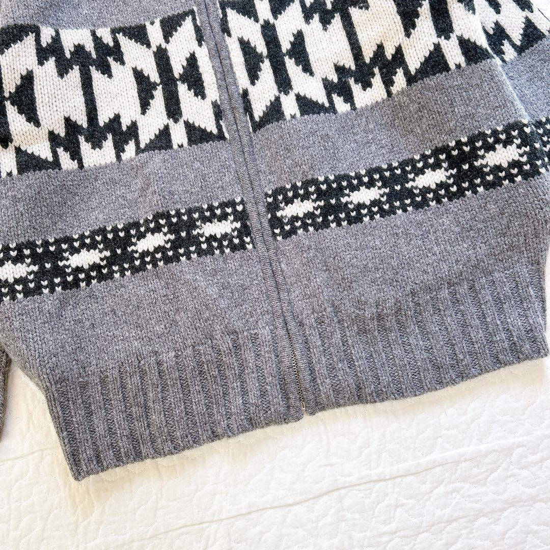 美品✨ フレームワーク ジャガードZIPカーディガン グレー カウチン オルテガ