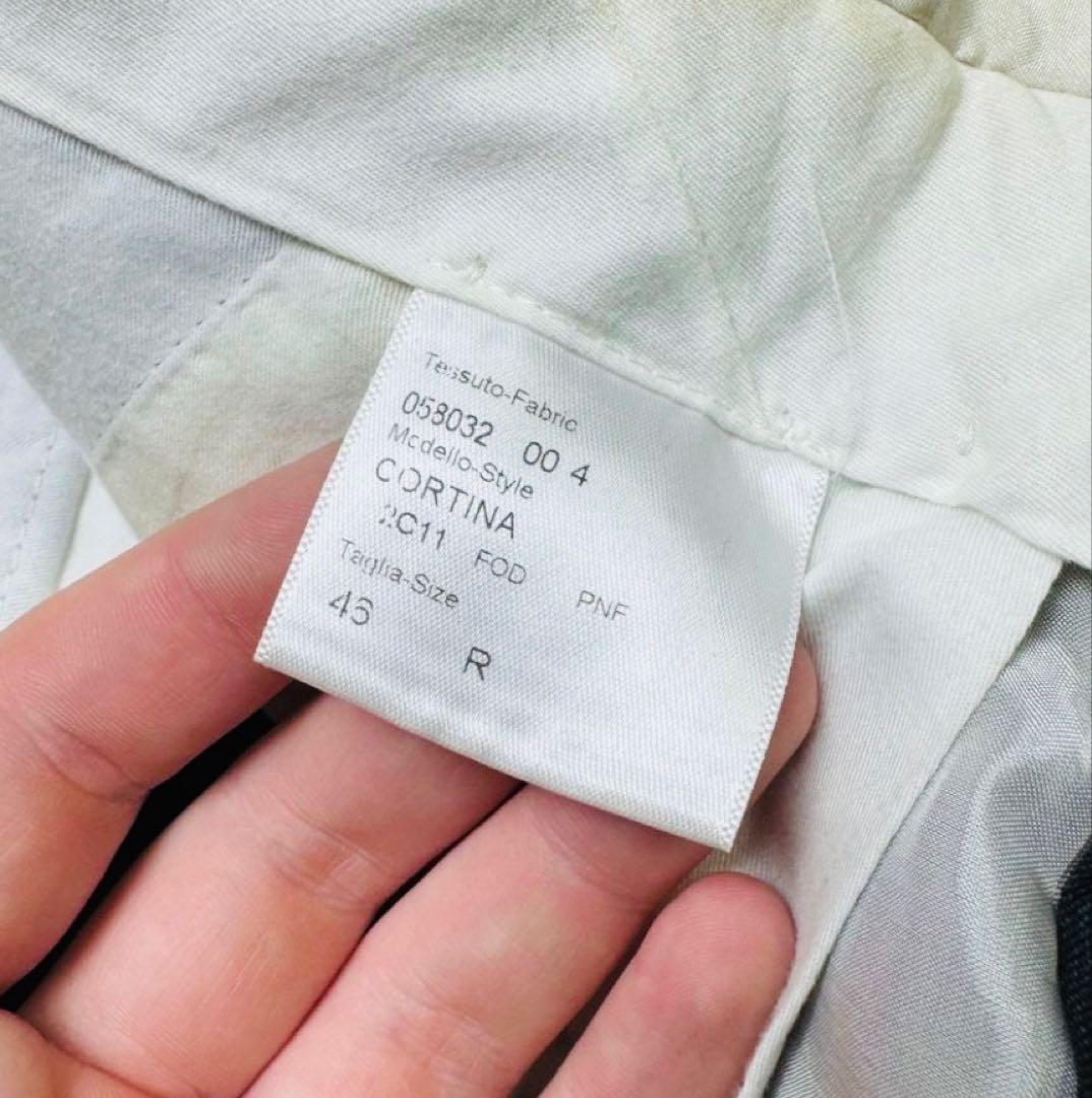 Brioni Cortina ウール スーパー 150's グレー スラックス