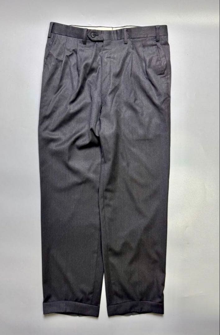 Brioni Cortina ウール スーパー 150's グレー スラックス