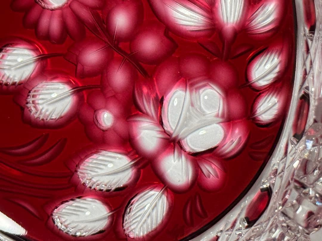 【Meissen】『 クリスタル ガラス 赤被せ』 《ヴィンテージ》《未使用》