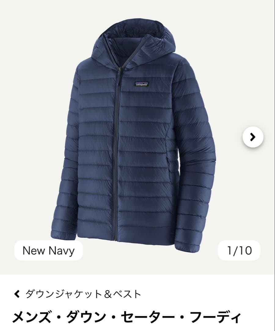 Patagonia ダウンセーターフーディー
