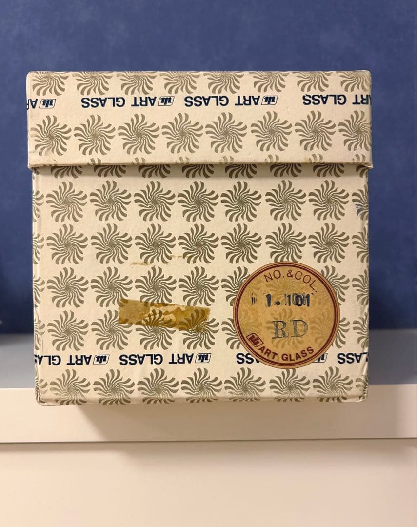 ART GLASS 昭和レトロ ガラス 花瓶☆専用箱入り☆未使用