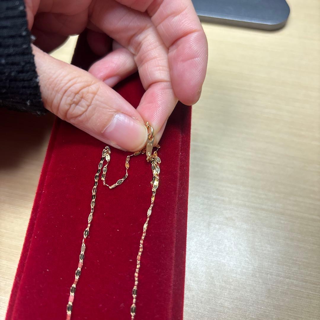 ゴールドロングチェーンネックレスK18