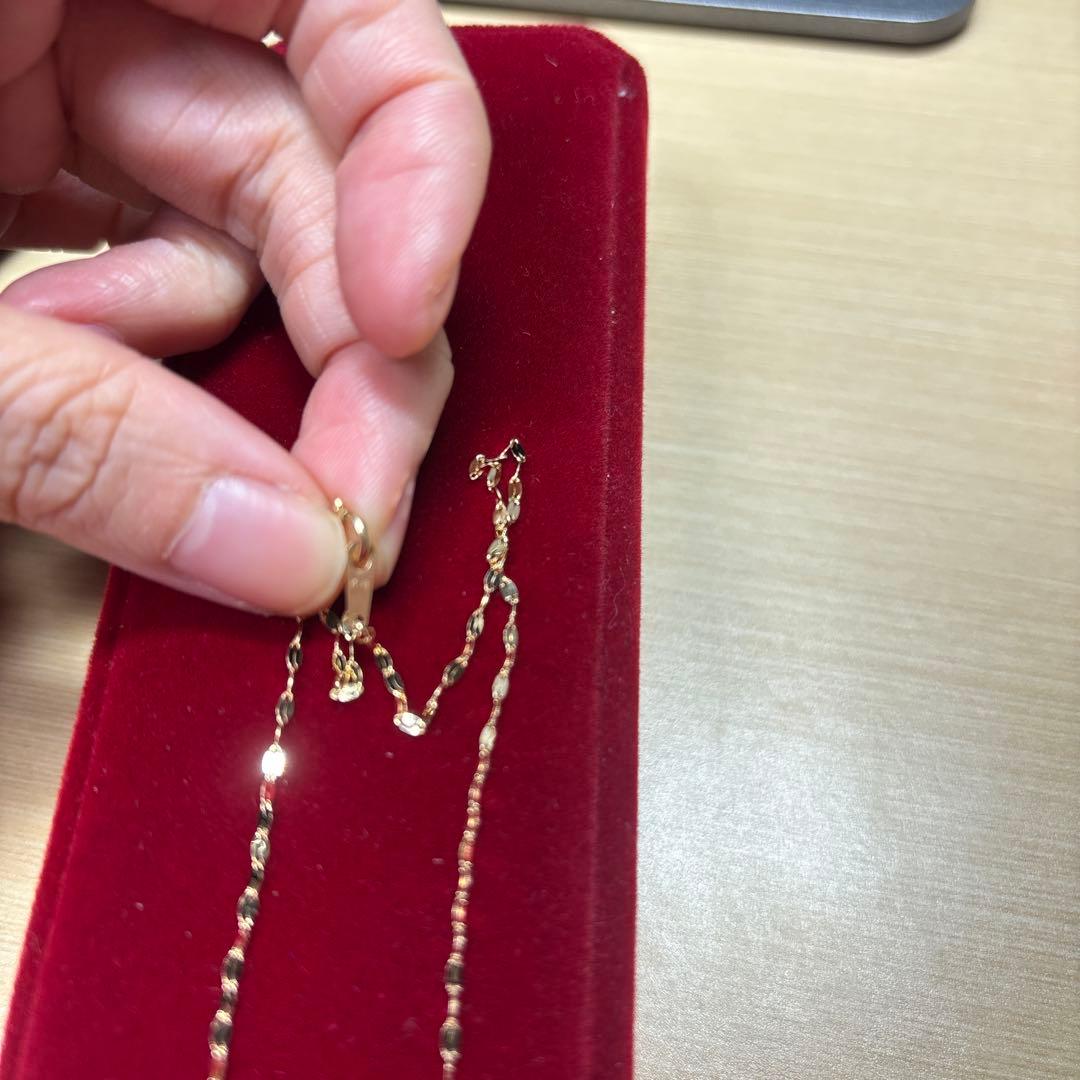 ゴールドロングチェーンネックレスK18