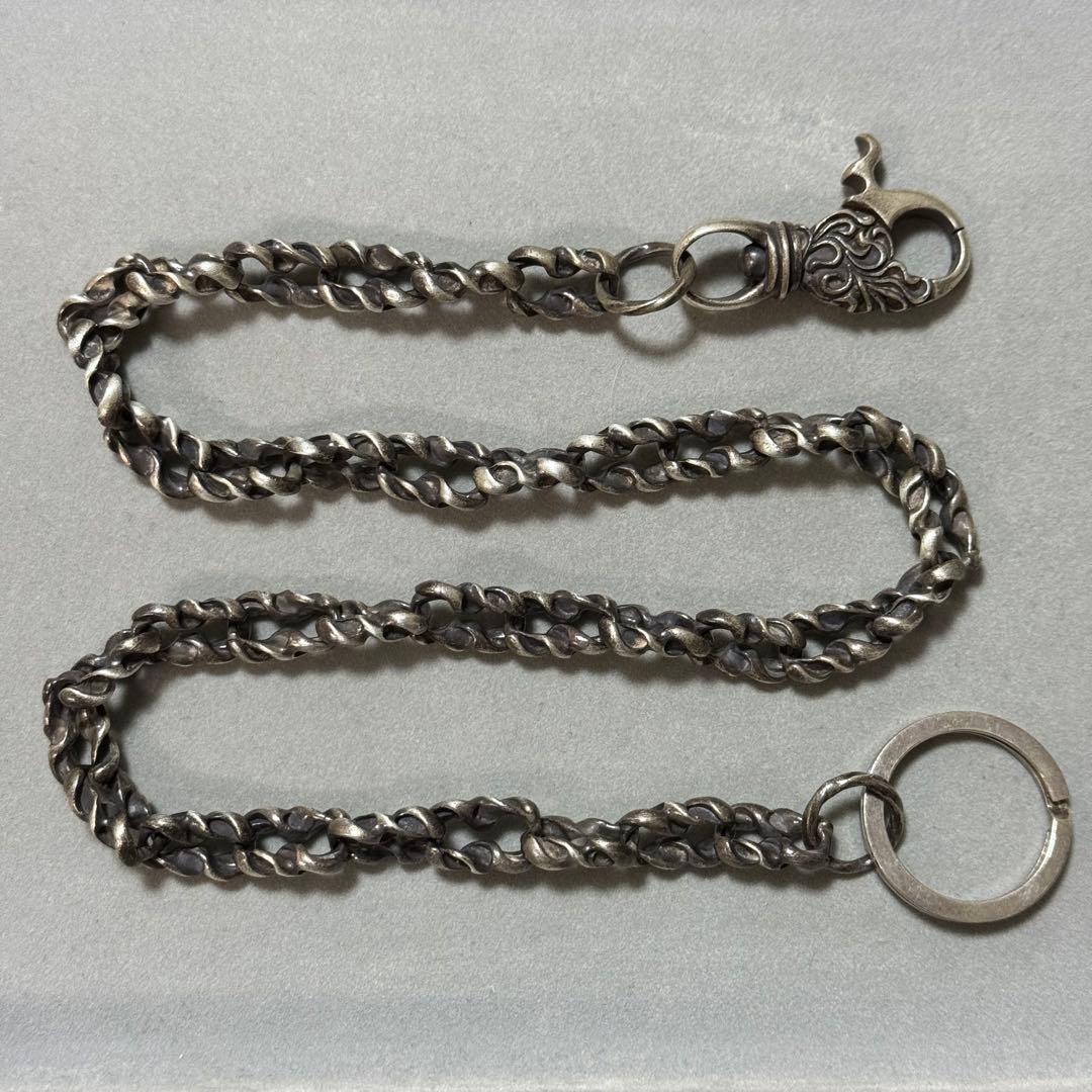 ツユちゃん様　希少！シルバー925 スクリューデザイン　ウォレットチェーン