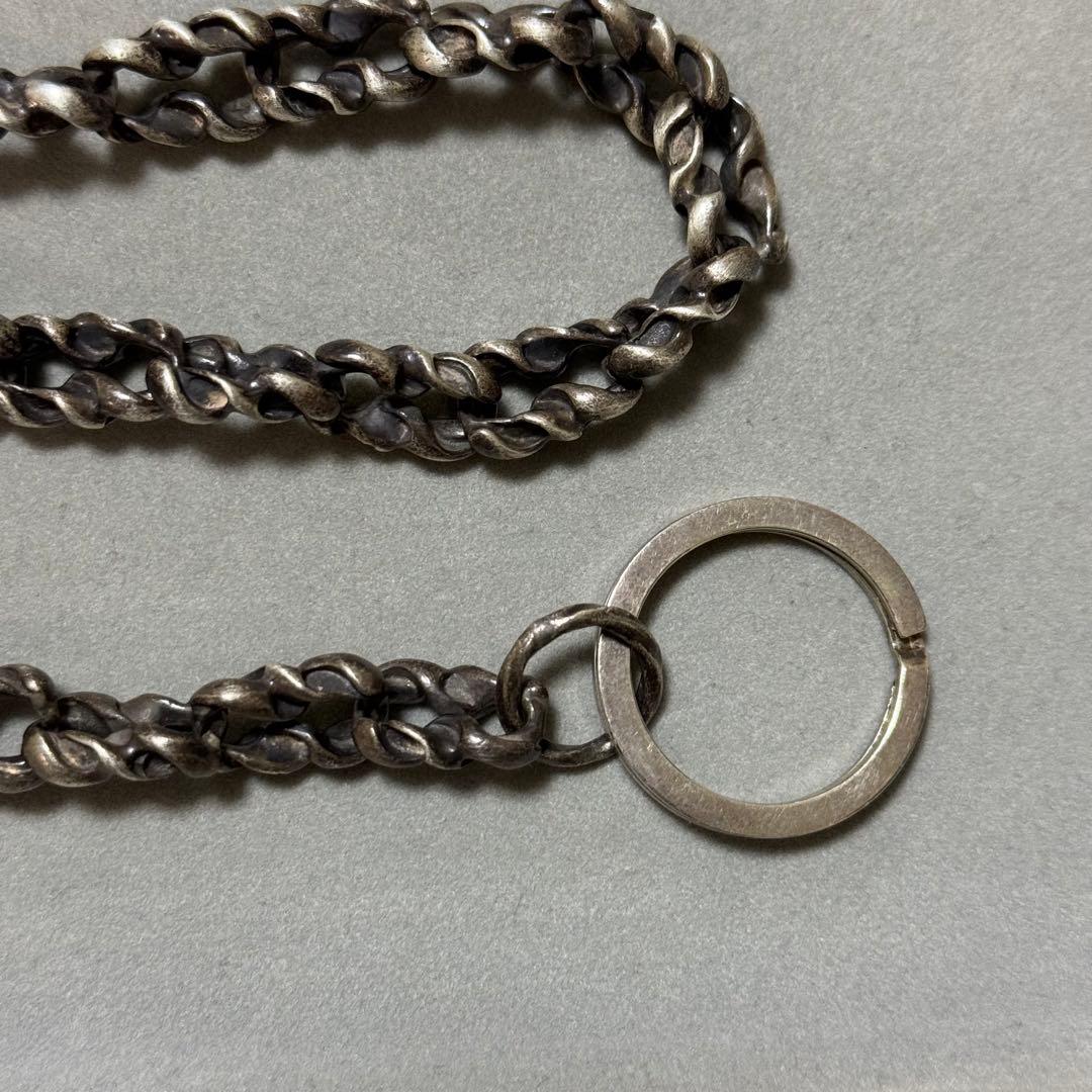 ツユちゃん様　希少！シルバー925 スクリューデザイン　ウォレットチェーン