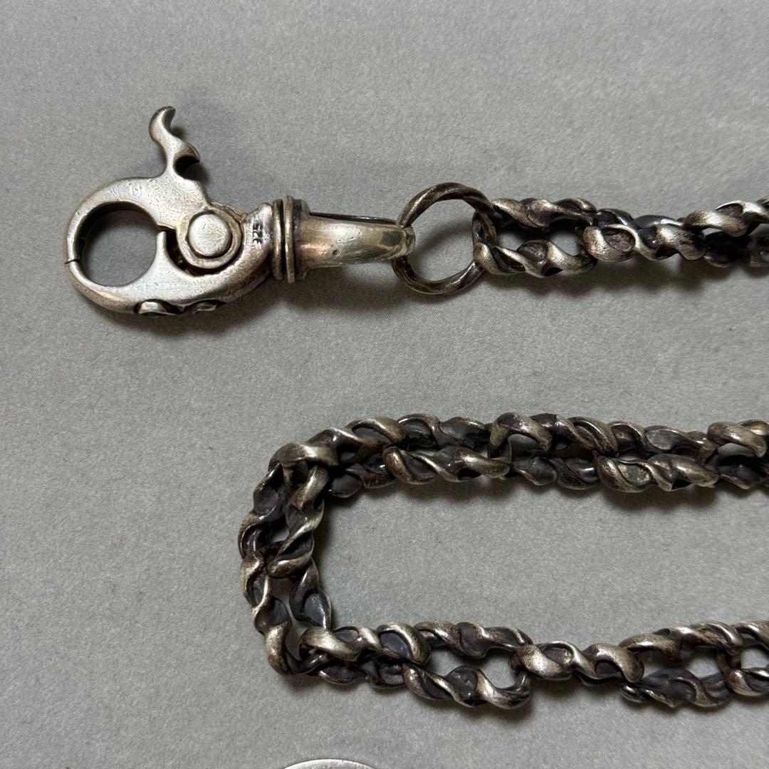 ツユちゃん様　希少！シルバー925 スクリューデザイン　ウォレットチェーン