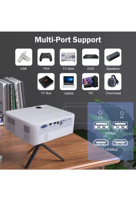 OSEVEN プロジェクター 小型 8000lm WiFi 4K対応 リアル