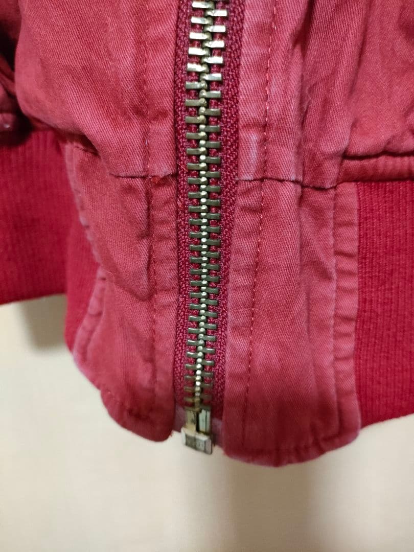 PINK HOUSEピンクハウス ジャム瓶柄 ブルゾンma-1赤レッドゼッケン