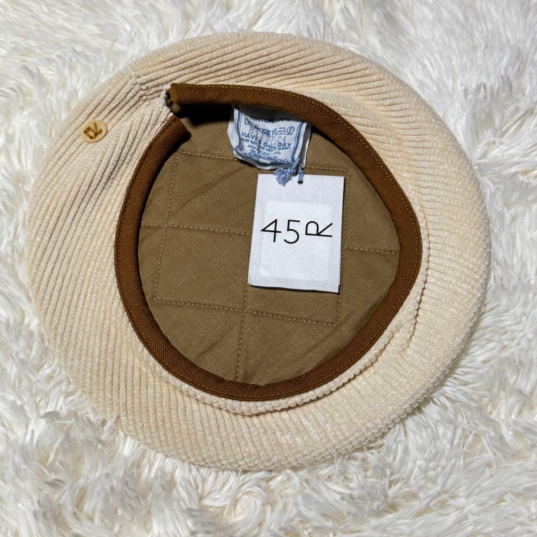 未使用　45R フォーティーファイブアール セルビッチコーデュロイ ベレー帽