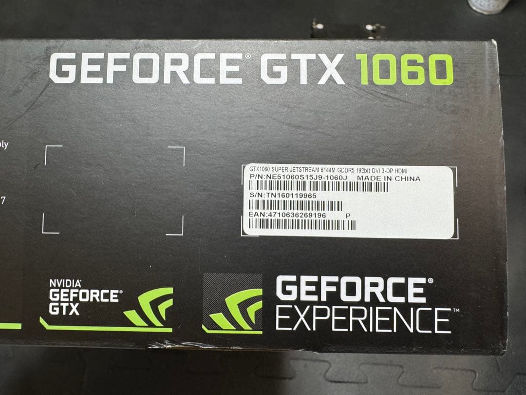 グラフィックボード・グラボ・ビデオカード Palit GTX1060 6GB Super JetStream