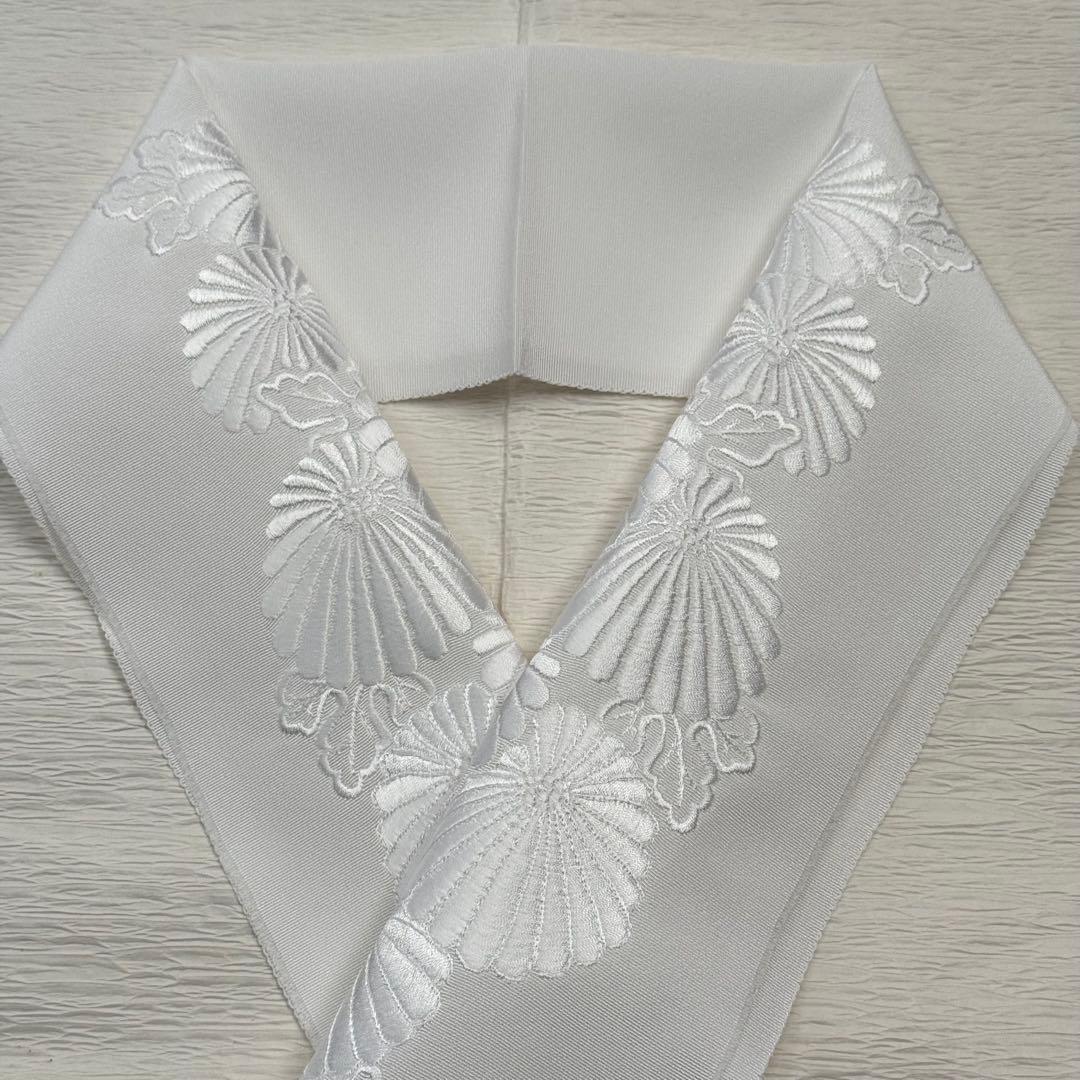 正絹 刺繍半襟 豪華 白地 振袖 訪問着 礼装用 成人式 結婚式 新品未使用品