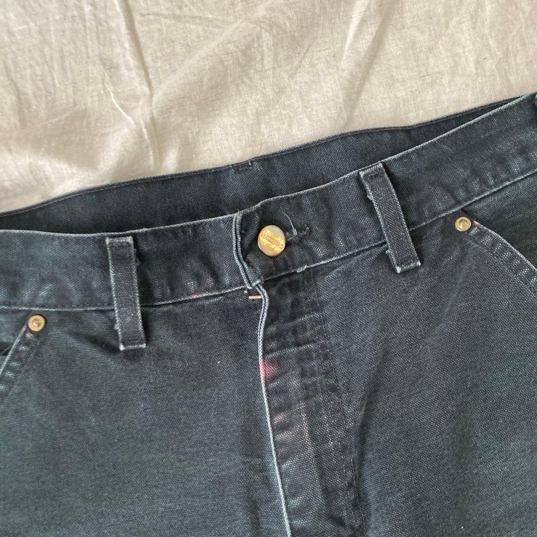 90s カーハート ダブルニー ペインターパンツ 黒 ブラック ダンガリーダック