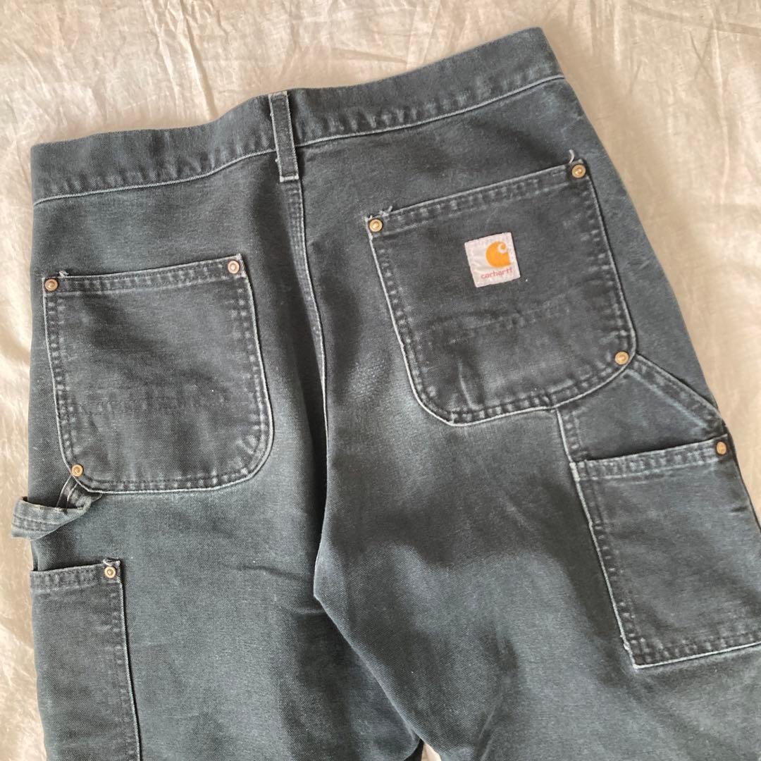 90s カーハート ダブルニー ペインターパンツ 黒 ブラック ダンガリーダック