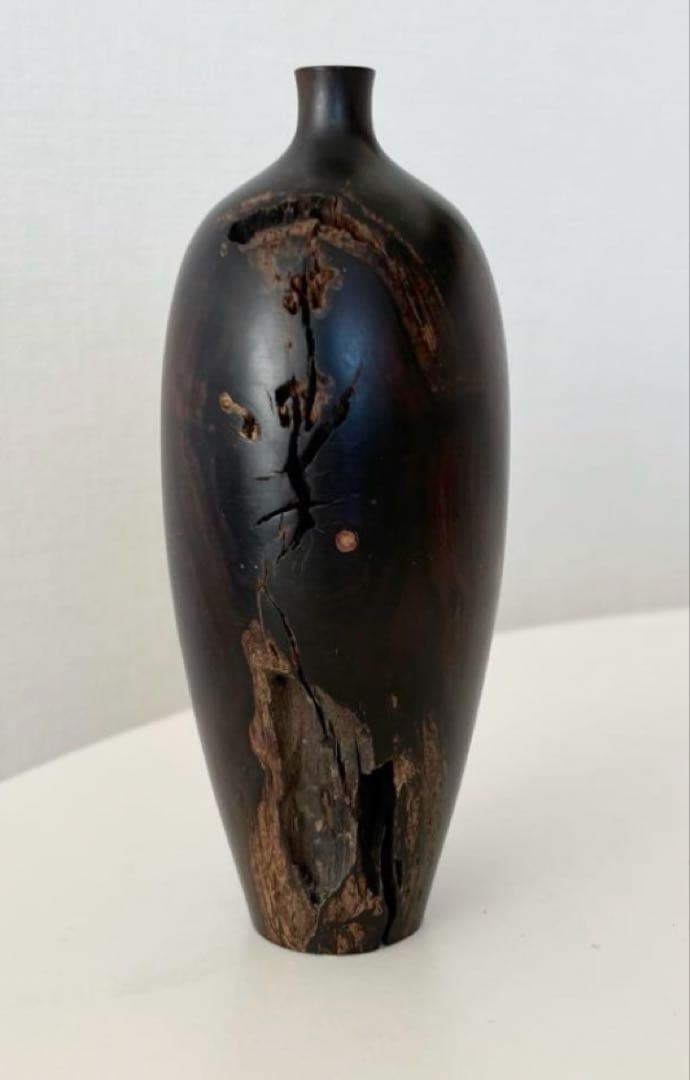 市川岳人 アメリカンウッド　ドライフラワー用 花器　オブジェ　インテリア