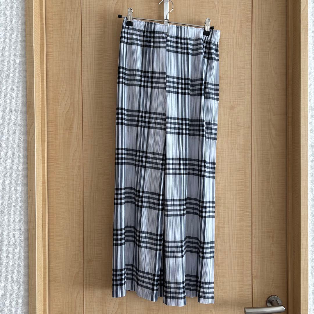 PEATS PLEAS チェック柄 ワイドパンツ サイズ2