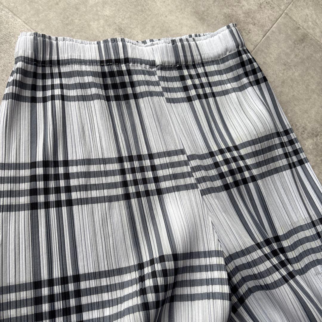PEATS PLEAS チェック柄 ワイドパンツ サイズ2