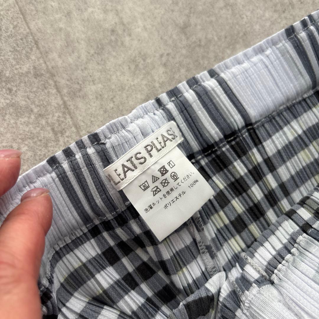 PEATS PLEAS チェック柄 ワイドパンツ サイズ2