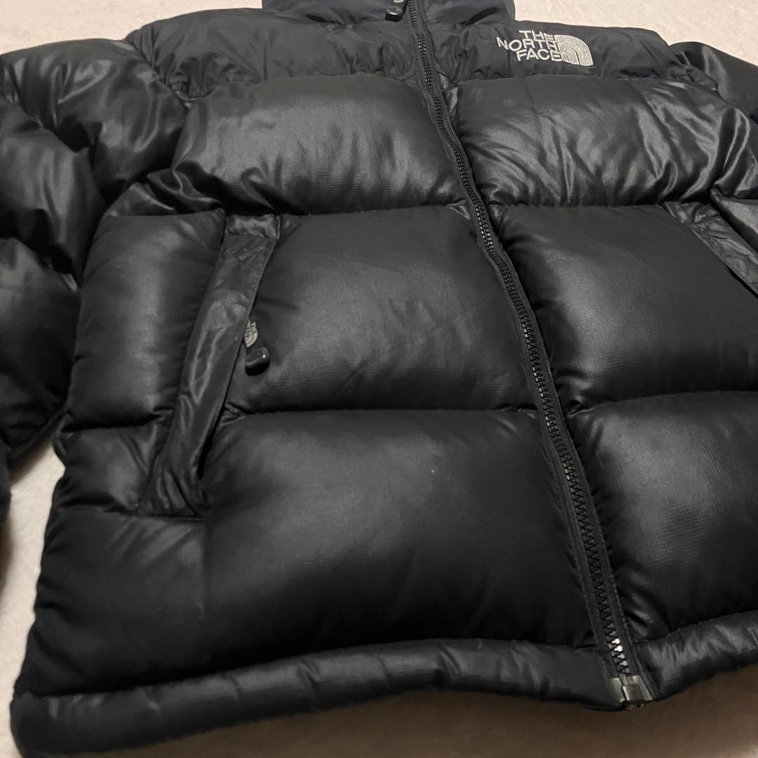 THE NORTH FACE ブラックダウンジャケット XS ヌプシ 厚手 軽量