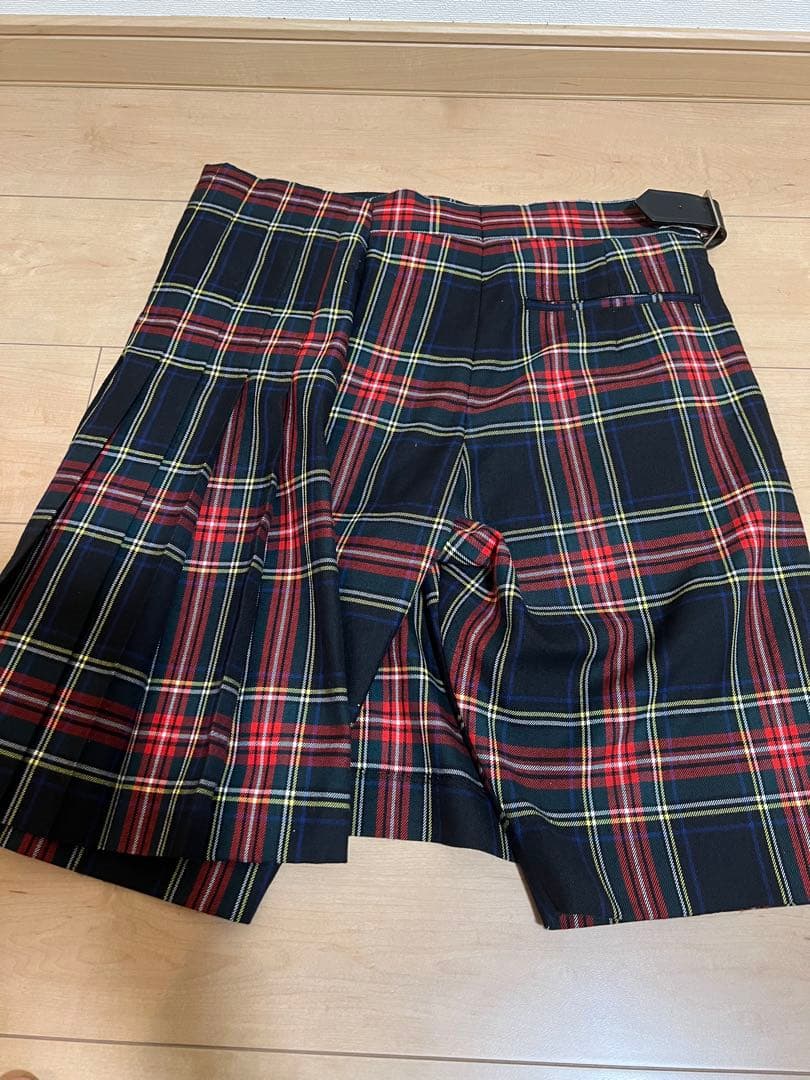 コムデギャルソンオムプリュス プリーツタータンチェックキュロットパンツ