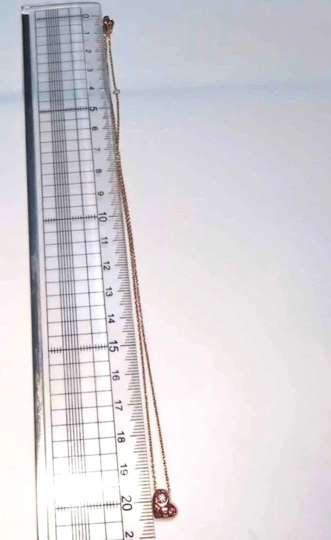 K10ピンクゴールドピンクサファイアとルビーネックレス 1.8g Verite