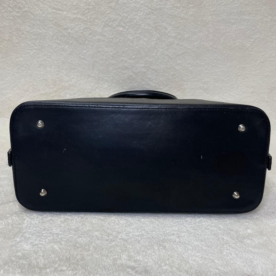 BURBERRY バーバリー ハンドバッグ チェック柄 ウール レザー