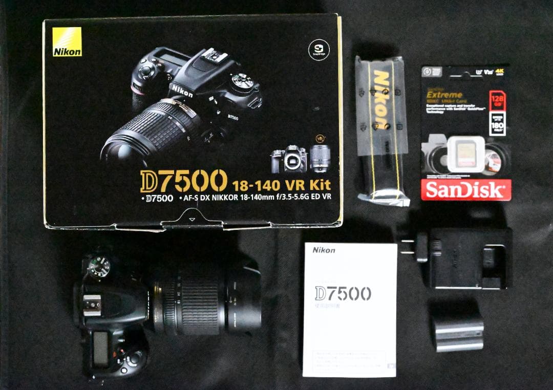 【撮影枚数3,798枚】ニコンD7500 18-140 キット+ SD128ギガ
