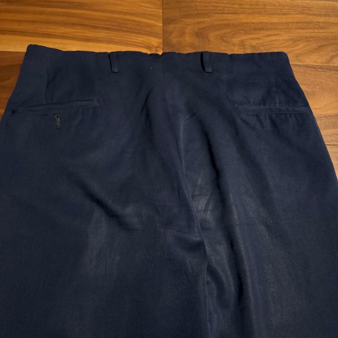 50s 60s レーヨンギャバジンスラックス　紺
