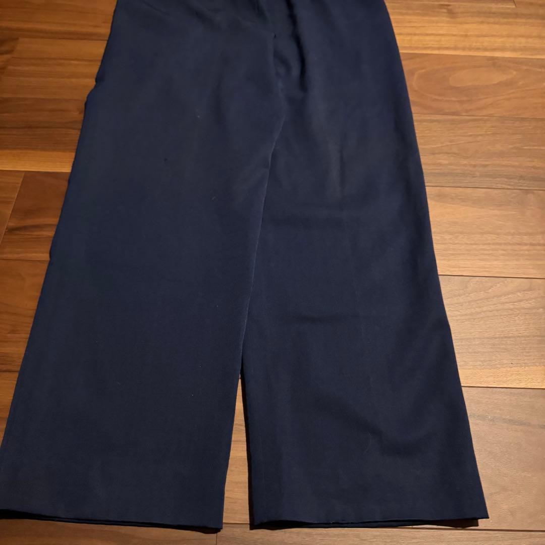 50s 60s レーヨンギャバジンスラックス　紺