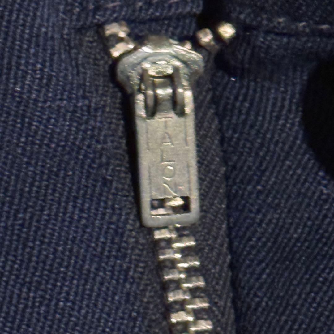 50s 60s レーヨンギャバジンスラックス　紺