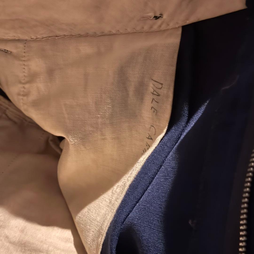 50s 60s レーヨンギャバジンスラックス　紺