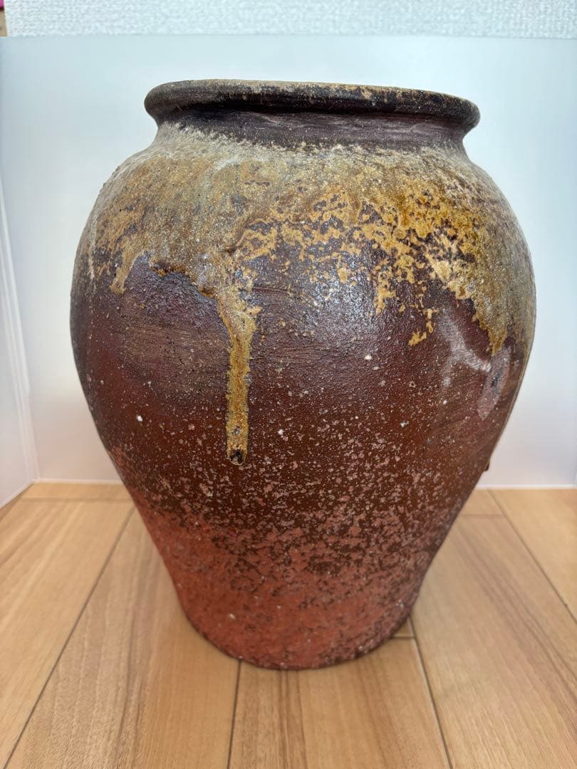 【よし】信楽風 古陶器の壺 高さ28cm 骨董品